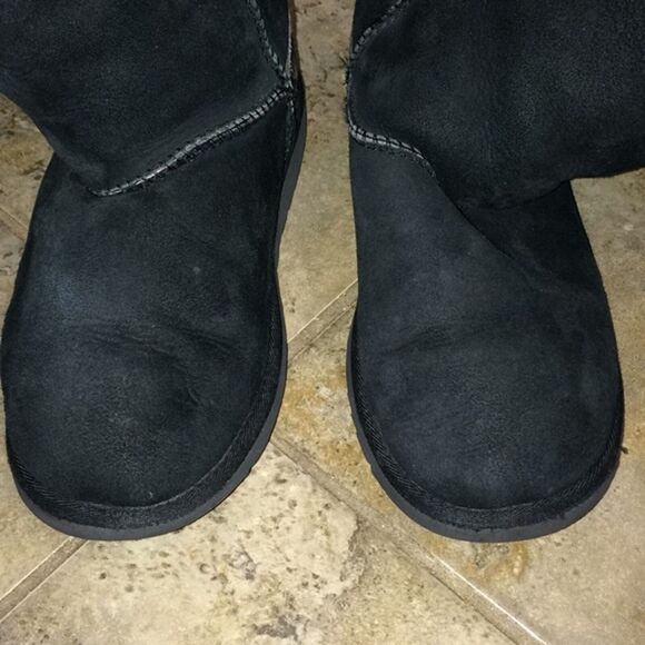 UGG Black Bailey Button Suede Winter Boots Womens US 5 EU 35 - Picture 10 of 12